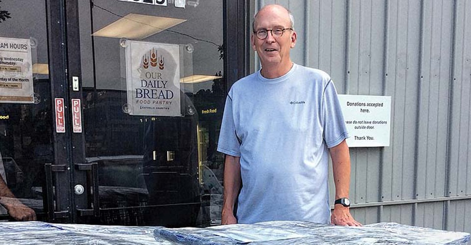 Volunteer Donates Grocery Carts to Our Daily Bread Food Pantry